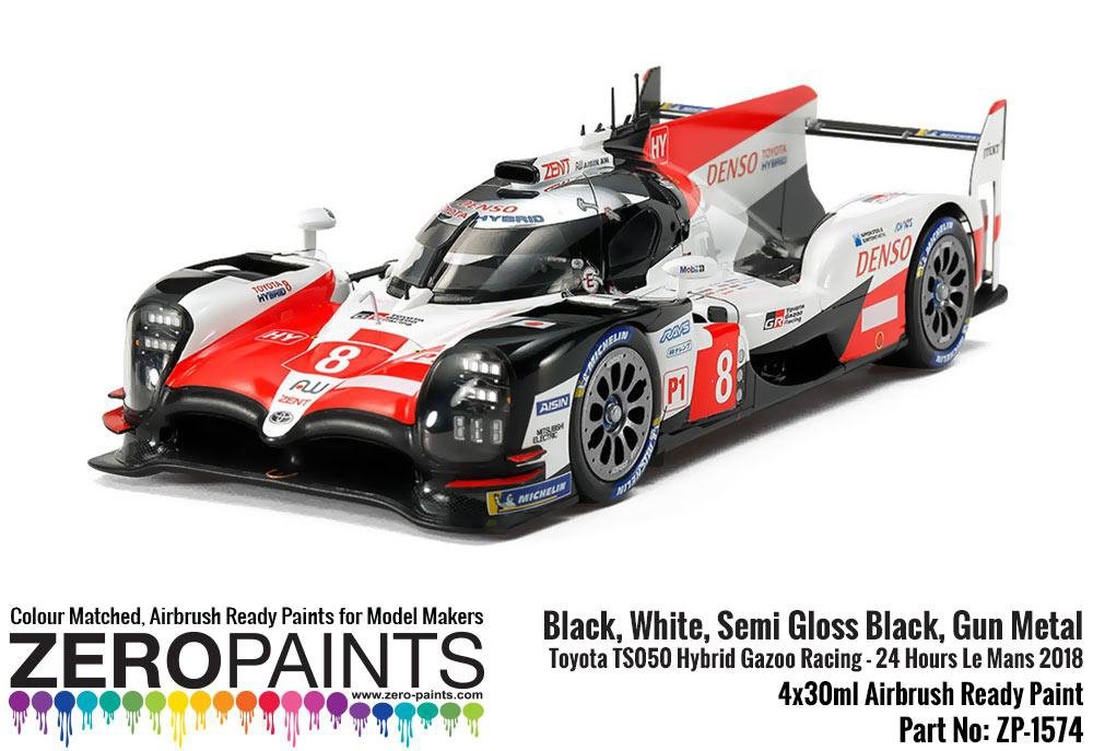 Zero Paints ZP-1574 Toyota TS050 Hybrid Gazoo Racing Paint Set 4x30ml – obrázek 2