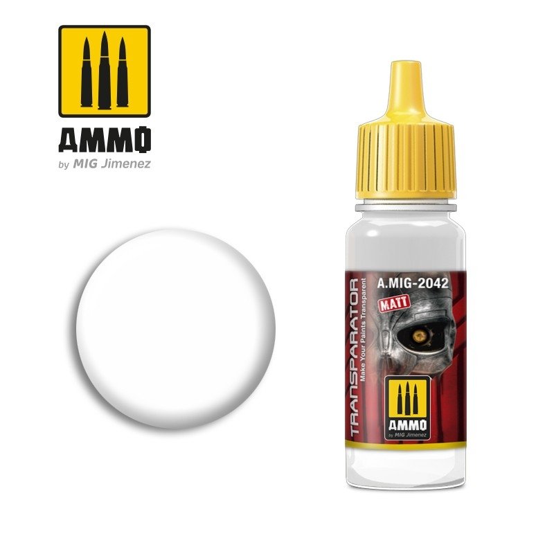 AMMO of Mig Jimenez 2042 TANSPARATOR MATE 17 ML