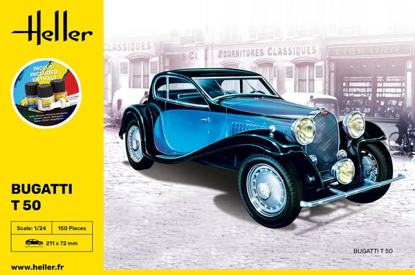 Heller 56706 STARTER KIT Bugatti T 50 1/24