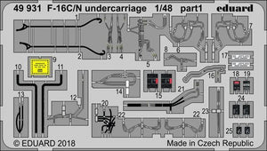 Eduard 49931 F-16C/ N undercarriage TAMIYA 1/48 – image 2
