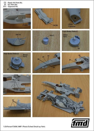 KA Models FE-20008 FERRARI 248F1 DETAIL-UP SET Fujimi 1/20 – obrázek 3