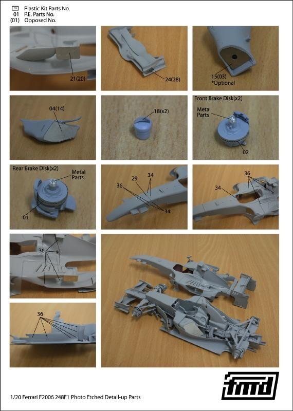 KA Models FE-20008 FERRARI 248F1 DETAIL-UP SET Fujimi 1/20 – obrázek 3