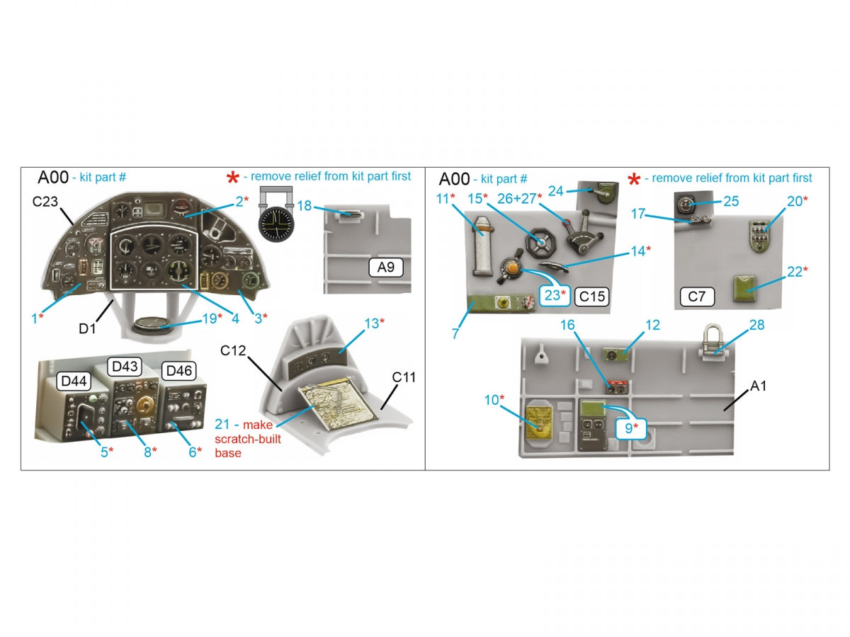 Quinta Studio QDS-48423 Fairey Fulmar Mk.I 3D-Printed &amp;amp; colored Interior on decal paper (Trumpeter) (Small version) 1/48 – image 2