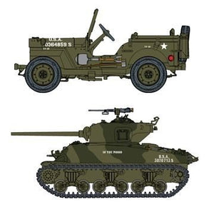 Dragon 7412 1/4 Ton 4x4 Truck + Sherman M4A1(76) W VVSS 1/72 – image 2