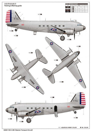 Trumpeter 02829 C-48C Skytrain Transport Aircraft 1/48 – image 14