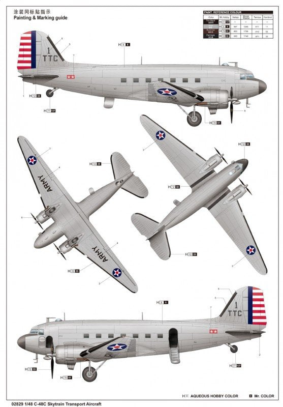 Trumpeter 02829 C-48C Skytrain Transport Aircraft 1/48 – image 14