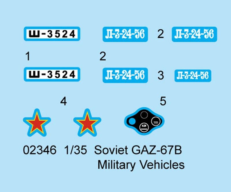 Trumpeter 02346 Soviet GAZ-67B Military Vehicles 1/35 – image 4