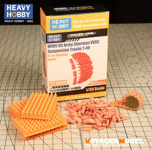 Heavy Hobby PT35049 WWII US Army Sherman VVSS Suspension Tracks T-49 1/35 – Bild 2