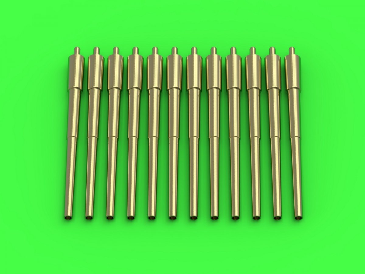 Master SM-700-053 German 30.5cm/50 (12in) SK L/50 gun barrels (12 pcs.) - used on Helgoland, Kaiser, König and Derfflinger ships (1/700)