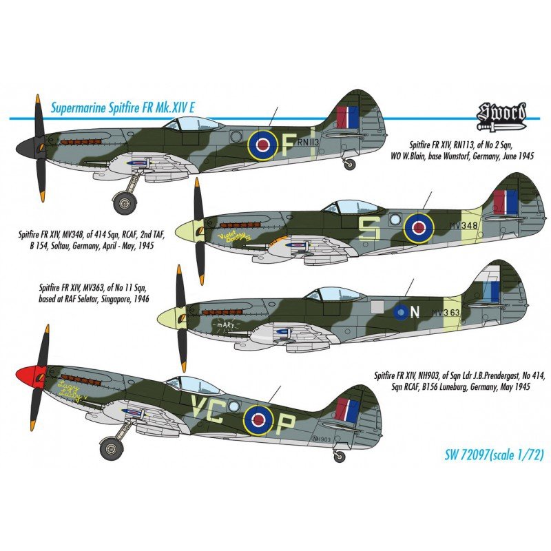 Sword 72097 Supermarine Spitfire FR Mk.XIV E 1/72 – image 2