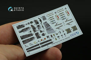 Quinta Studio QD72029 F-4E early/F-4EJ 3D-Printed &amp;amp; colored Interior on decal paper (for FineMolds kit) 1/72 – Bild 4