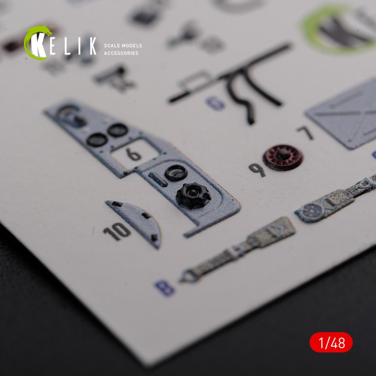 KELIK K48094 IL-2 Shturmovik interior 3D decals for Tamiya kit 1/48 – Bild 7