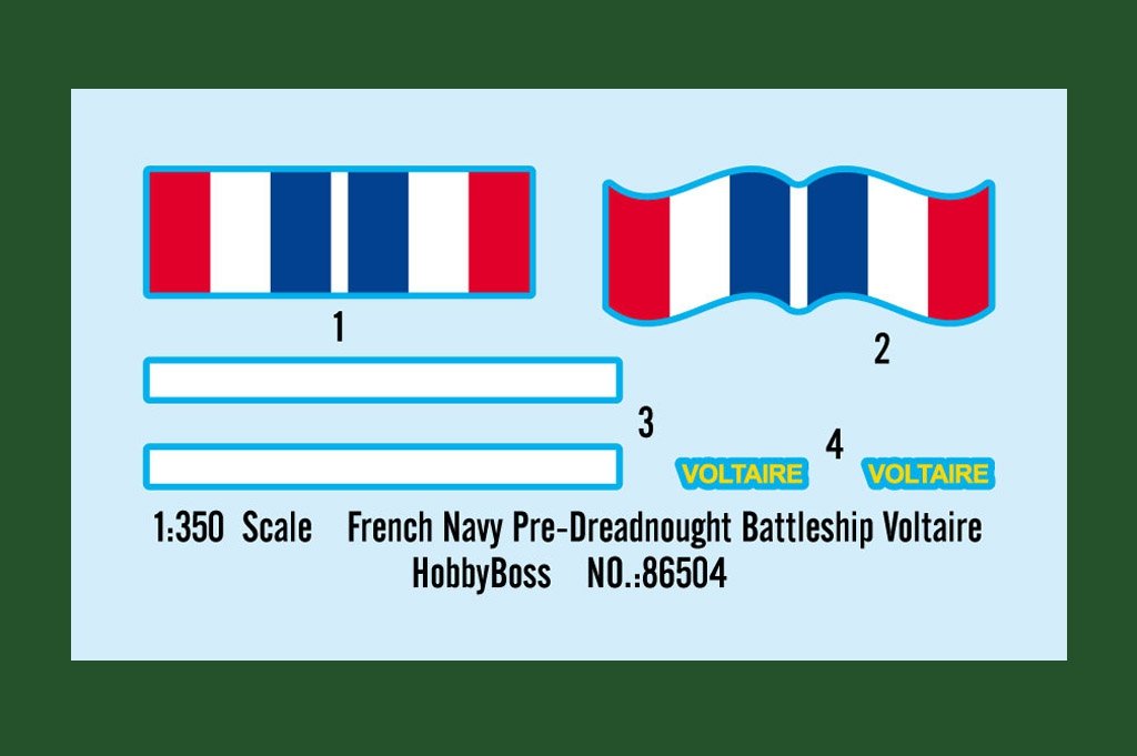 Hobby Boss 86504 French Navy Pre-Dreadnought Battleship Voltaire 1/350 – image 4