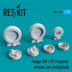 RESKIT RS72-0308 FOUGA CM.170 MAGISTER WHEELS SET (WEIGHTED) 1/72 – image 2