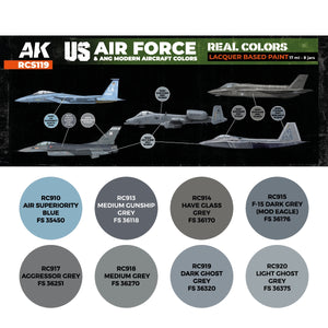 AK Interactive RCS119 US Air Force &amp;amp; ANG Modern Aircraft Colors 8x17ml – Bild 2