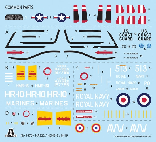Italeri 1476 HO4S-3 / HAS.7 / H-19 1/72 – obrázek 3