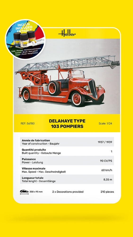 Heller 56780 Delahaye Type 103 Pompiers - Starter Kit 1/24 – image 2