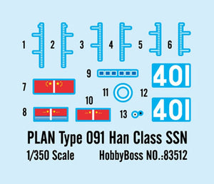 Hobby Boss 83512 PLAN Type 091 Han Class SSN 1/350 – obrázek 8