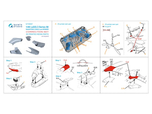 Quinta Studio QT48067 LaGG-3 series 66 Radiators cowls and spinner (Zvezda) 1/48 – image 2