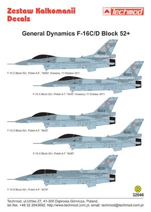 Techmod 32046 - General Dynamics F-16C/D Block 52+ 1/32 – immagine 2
