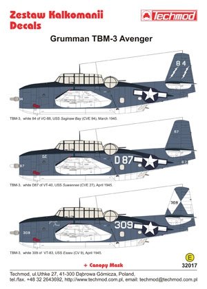 Techmod 32017 - Grumman TBM-3 Avenger 1/32 – Bild 2