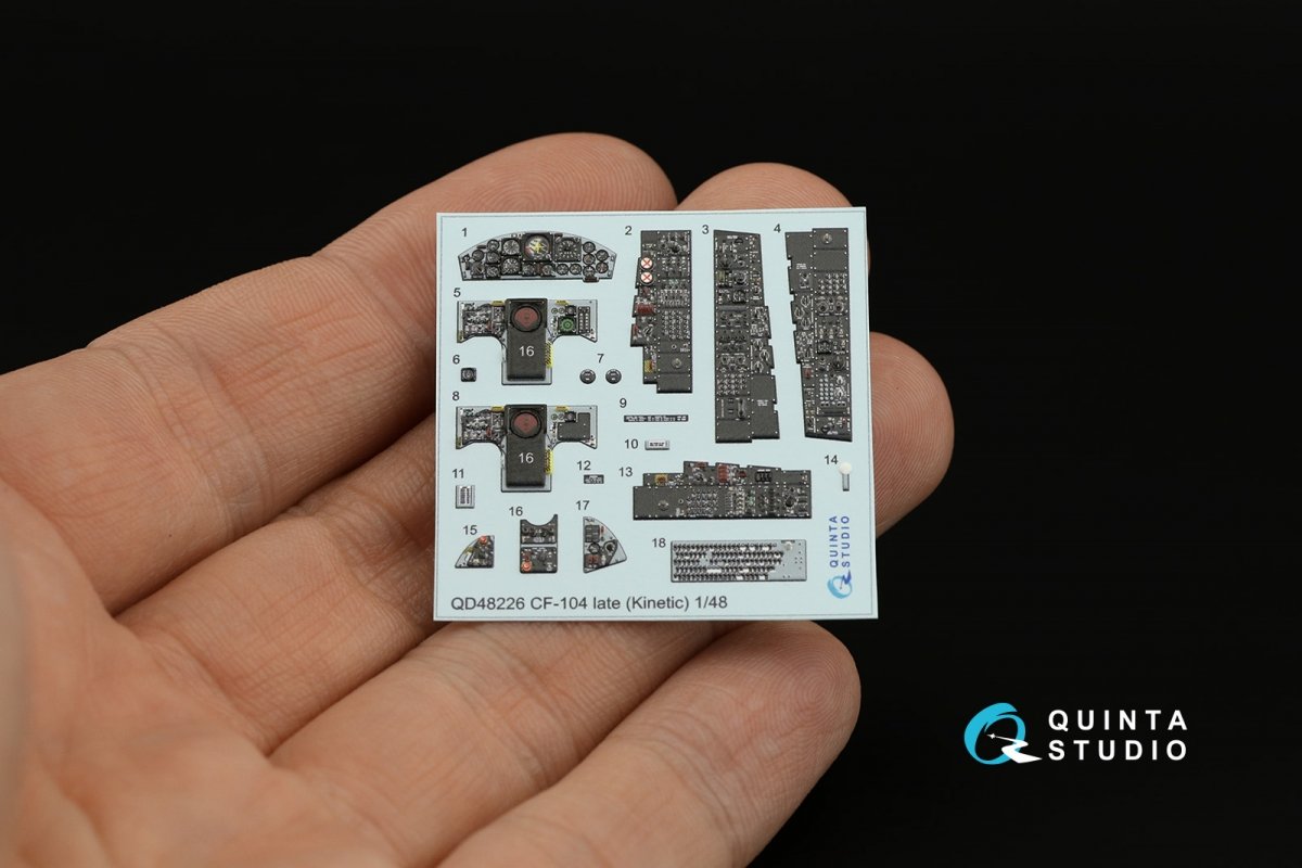 Quinta Studio QD48226 CF-104 Late 3D-Printed &amp;amp; coloured Interior on decal paper ( Kinetic ) 1/48 – zdjęcie 7