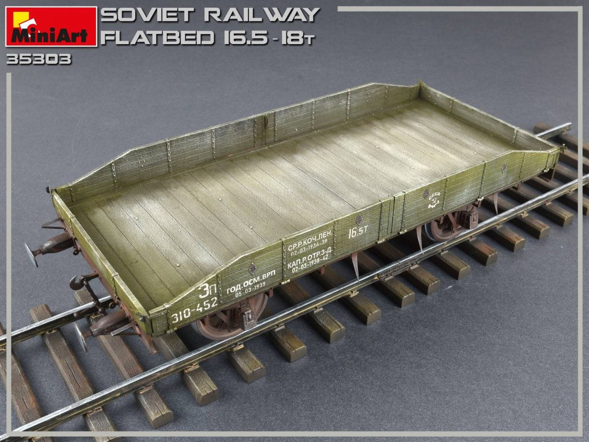 MiniArt 35303 Soviet Railway Flatbed 16.5-18t (1/35) – immagine 8