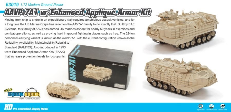Dragon Armor 63019 AAVP-7A1 w/Enhanced Applique Armor Kit 1/72 – image 5