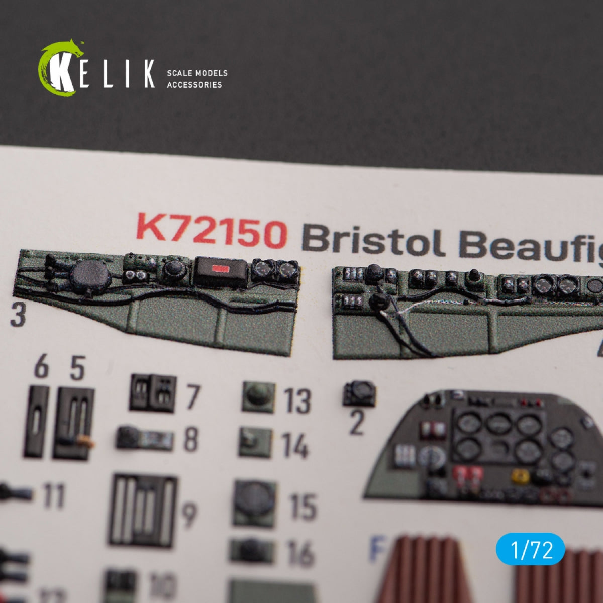 KELIK K72150 Bristol Beauhfighter TF.X - interior 3D decals for Airfix kit 1/72 – image 3