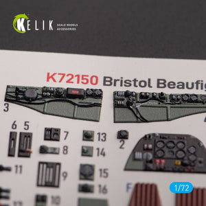 KELIK K72150 Bristol Beauhfighter TF.X - interior 3D decals for Airfix kit 1/72 – image 3