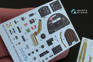 Quinta Studio QD32018 Spitfire Mk.IX 3D-Printed &amp;amp; colored Interior on decal paper (for Tamiya kit) 1/32 – immagine 5