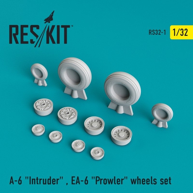 RESKIT RS32-0001 A-6 "Intruder", EA-6 "Prowler" wheels set Trumpeter 1/32