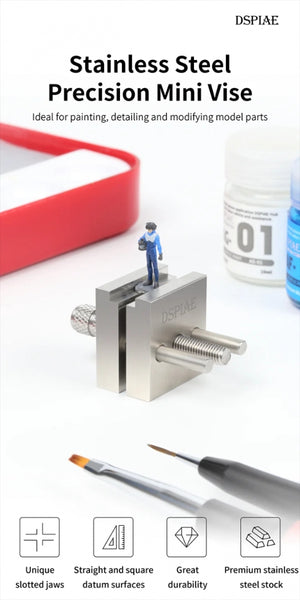 DSPIAE AT-MV Stainless Steel Precision Mini Vise/Vise – imagen 2