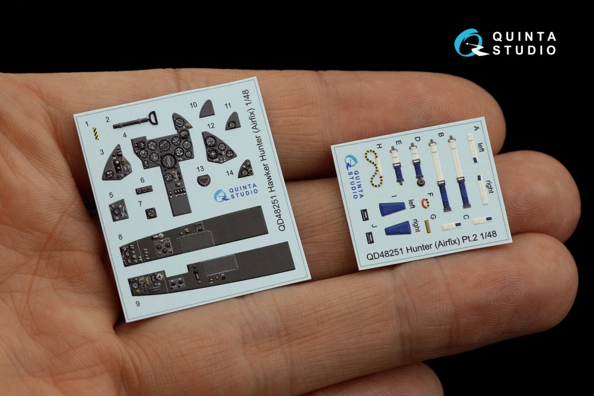 Quinta Studio QD48251 Hawker Hunter 3D-Printed &amp;amp; colored Interior on decal paper (Airfix) 1/48 – image 7