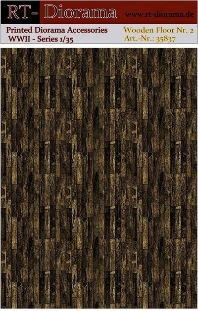 RT-Diorama 35837 Printed Accessories: Wooden Floor No.2 1/35