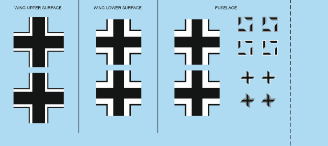 Eduard D48043 Bf 109F-2 national insignia EDUARD 1/48