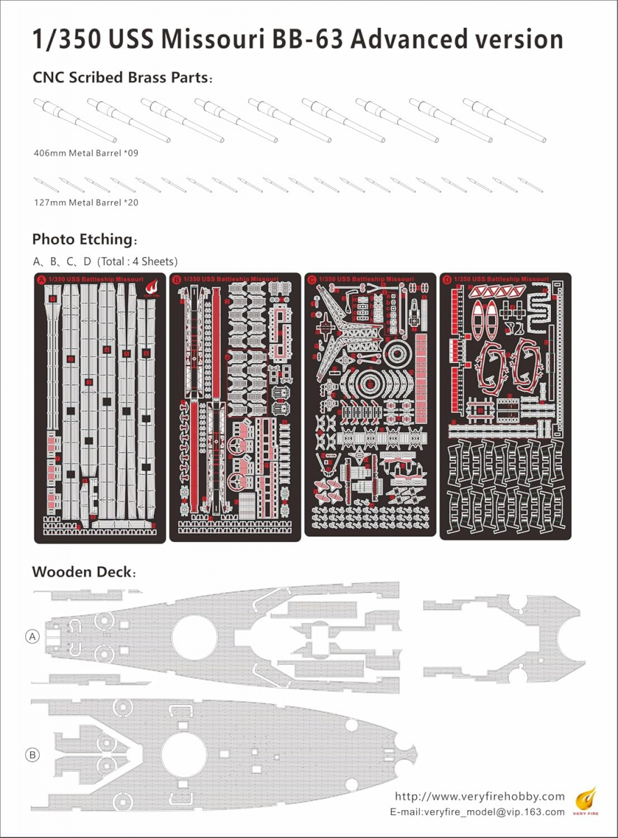 Very Fire VF350909AD USS Missouri Advanced version 1/350