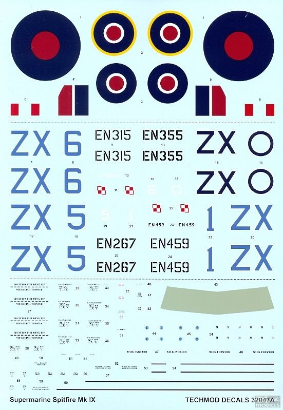 Techmod 32047 Spitfire Mk IX 1/32