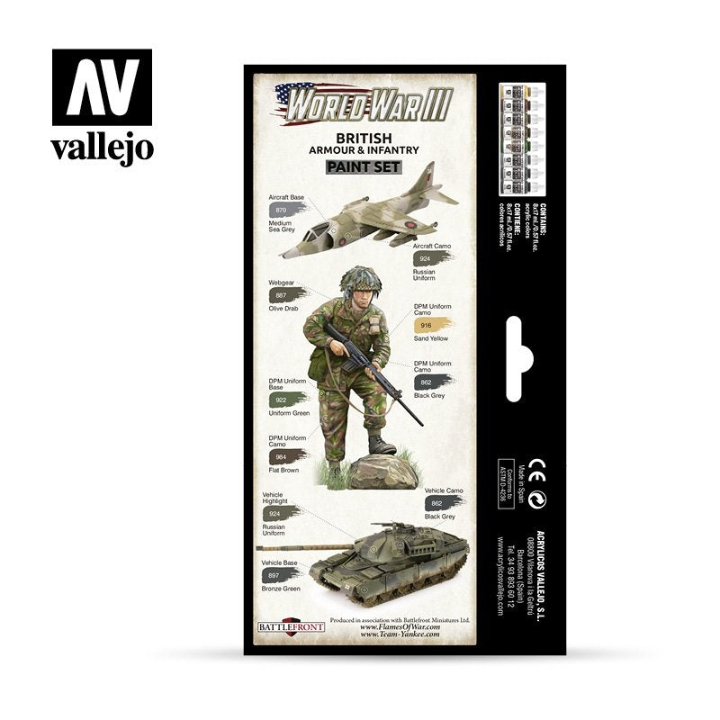 Vallejo 70222 WWIII British Armor &amp;amp; Infantry 8x17ml – image 2