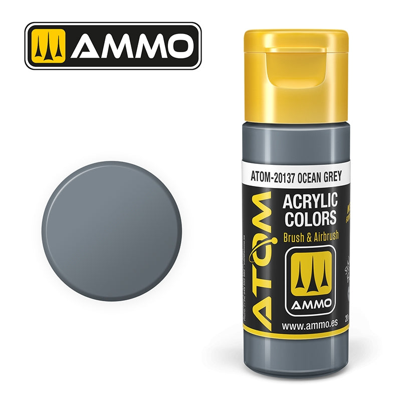 AMMO of Mig Jimenez 20137 ATOM COLOR Ocean Gray 20ml