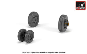 Armory Models AW32303 F-100D Super Saber wheels w/ weighted tires 1/32