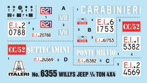Italeri 6355 WILLYS JEEP 1/4 TON 4X4 ARMA DEI CARABINIERI 1/24 – image 4