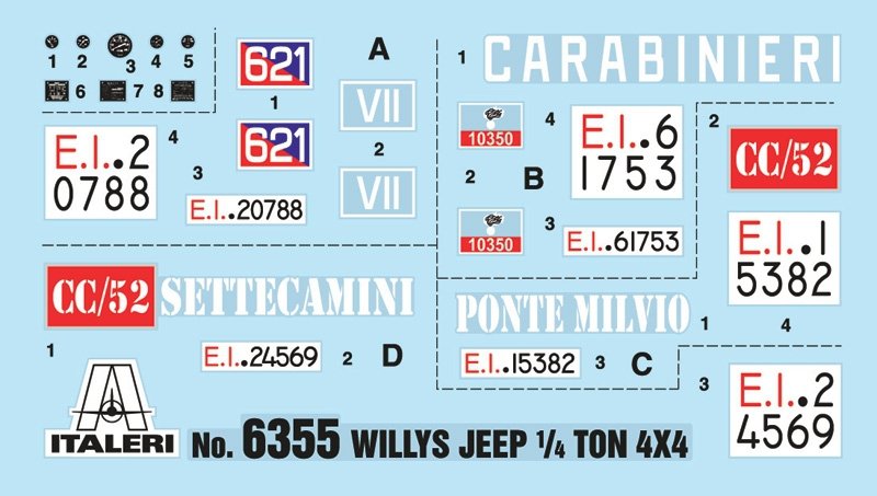Italeri 6355 WILLYS JEEP 1/4 TON 4X4 ARMA DEI CARABINIERI 1/24 – image 4