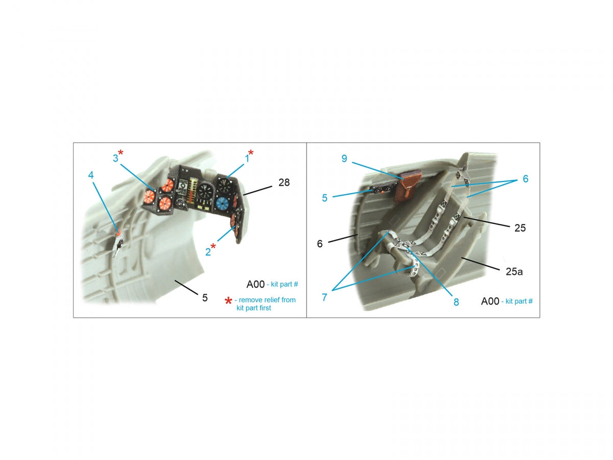 Quinta Studio QD72132 PZL P.7a 3D-Printed colored Interior on decal paper (Arma Hobby) 1/72 – image 2
