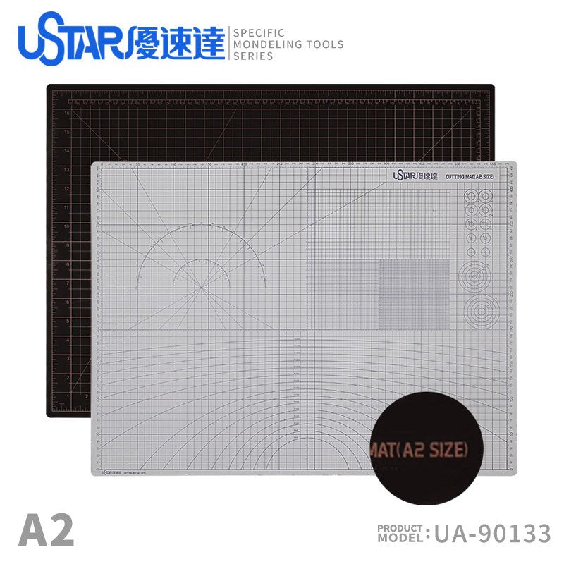 U-Star UA-90133 Cutting Mat (Size A2) (White on the front, black on the back) Cutting mat