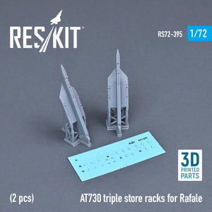 RESKIT RS72-0395 AT730 TRIPLE STORE RACKS FOR RAFALE (2 PCS) (3D PRINTED) 1/72 – Bild 2