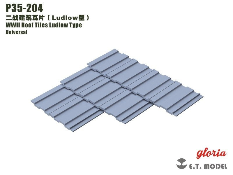 ET Model P35-204 WWII Roof Tiles Ludlow Type 1/35