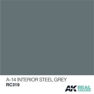 AK Interactive RC319 A-14 INTERIOR STEEL GREY 10ML – zdjęcie 2