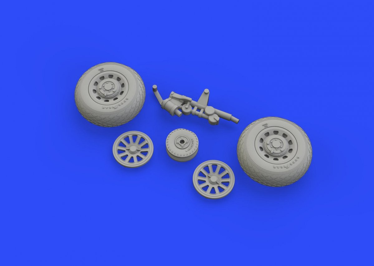 Eduard 648335 P-51D wheels AIRFIX 1/48 – imagen 2