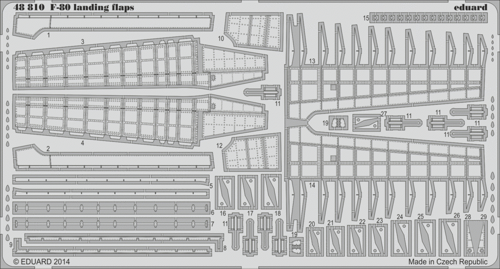 Volets d'atterrissage Eduard 48810 F-80 HOBBY BOSS 1/48